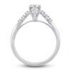 Thumbnail Image 2 of Diamond Engagement Ring 1 ct tw Marquise/Round 14K White Gold