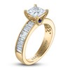 Thumbnail Image 1 of Vera Wang WISH Diamond Engagement Ring 2-1/4 ct tw Princess/Baguette 18K Yellow Gold