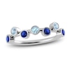 Thumbnail Image 1 of Juliette Maison Natural Aquamarine & Natural Blue Sapphire Ring 10K White Gold