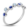 Thumbnail Image 2 of Juliette Maison Natural Aquamarine & Natural Blue Sapphire Ring 10K White Gold