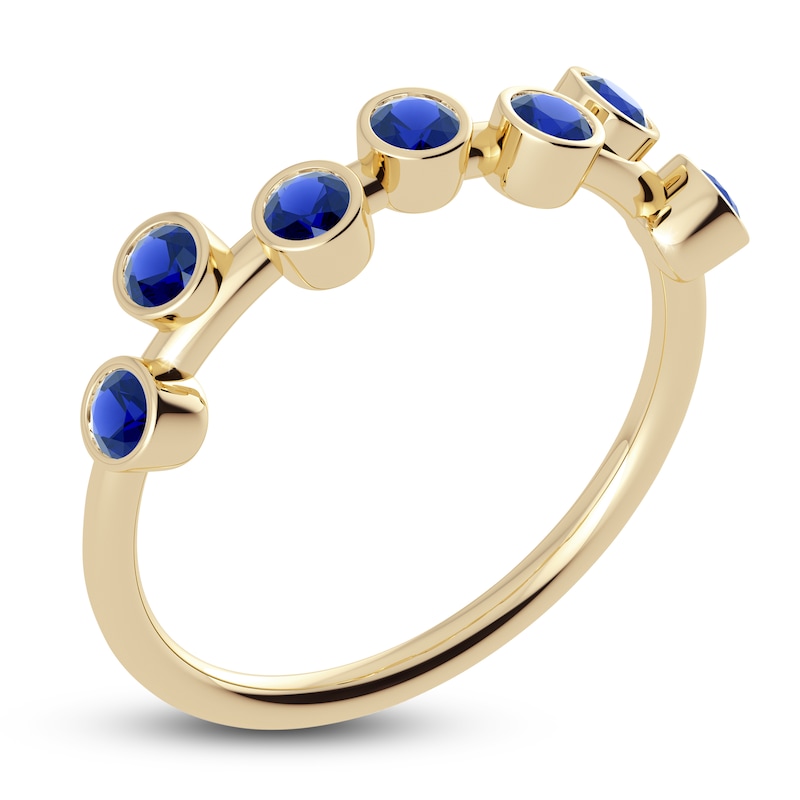 Main Image 2 of Juliette Maison Natural Blue Sapphire Ring 10K Yellow Gold