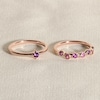 Thumbnail Image 4 of Juliette Maison Natural Pink Tourmaline & Natural Ruby Ring 10K White Gold