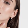 Cultured Freshwater Pearl & Natural White Topaz Earrings Round 10K Yellow Gold
