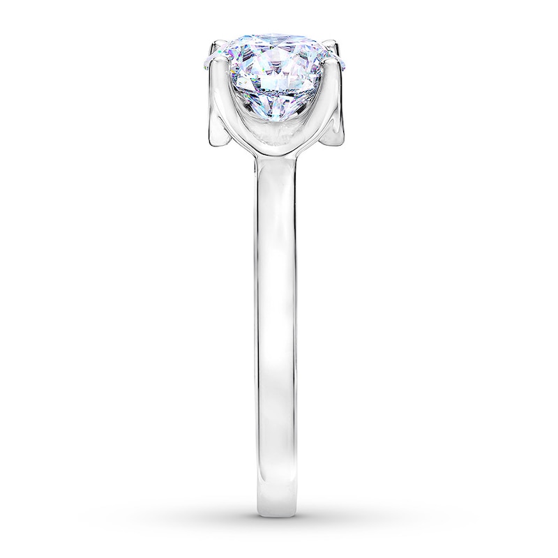 THE LEO First Light Diamond Solitaire Ring 2 ct 14K White Gold (I1/I)