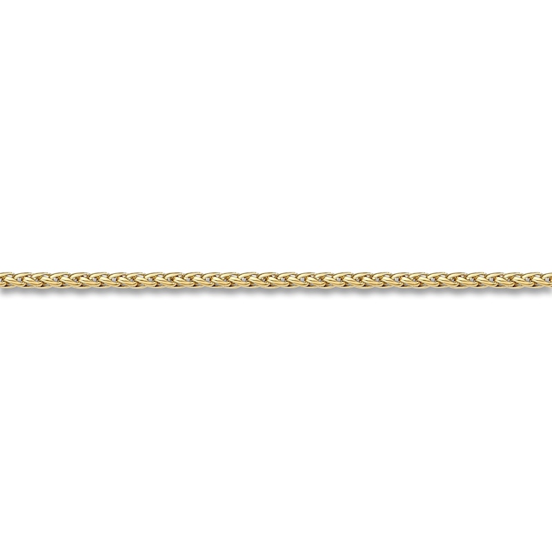 Main Image 2 of Men's Solid Wheat Chain Necklace Gold Ion-Plated Stainless Steel 30" 3mm