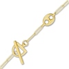 Thumbnail Image 1 of Paperclip & Mariner Link Toggle Chain Necklace 14K Yellow Gold