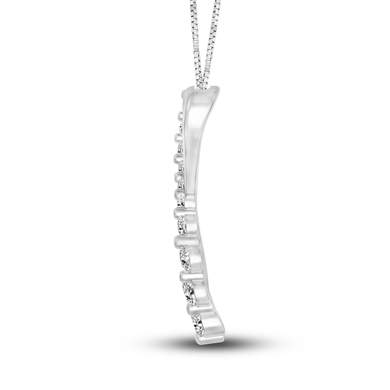 Main Image 2 of Diamond Pendant Necklace 1/2 ct tw Round 14K White Gold 18"