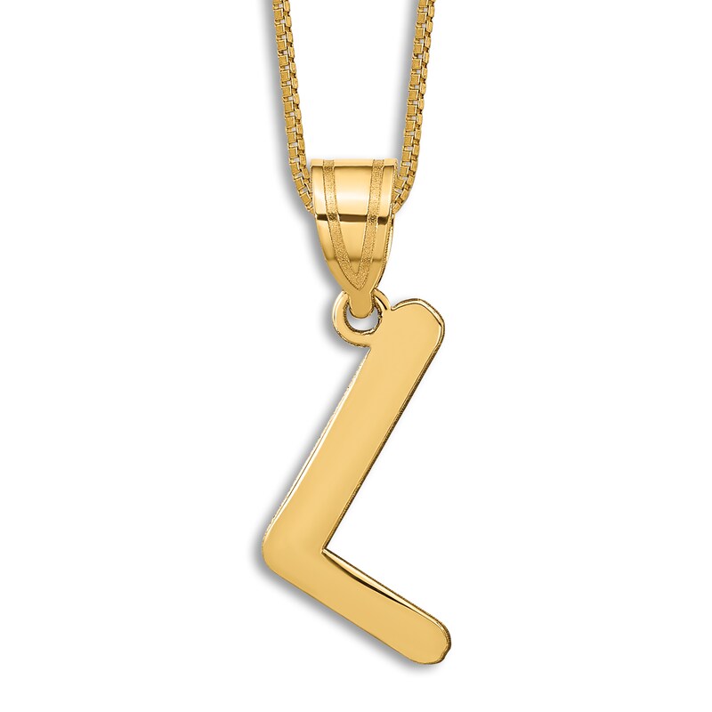 Main Image 1 of Initial L Necklace 14K Yellow Gold 18"
