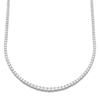 Thumbnail Image 1 of Diamond Tennis Necklace 7 ct tw Round 18K White Gold 16"