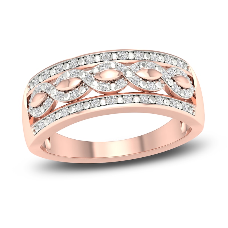 Main Image 1 of Diamond Wedding Band 1/8 ct tw Round 14K Rose Gold