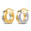 Thumbnail Image 2 of High-Polish Hoop Earrings 14K Two-Tone Gold