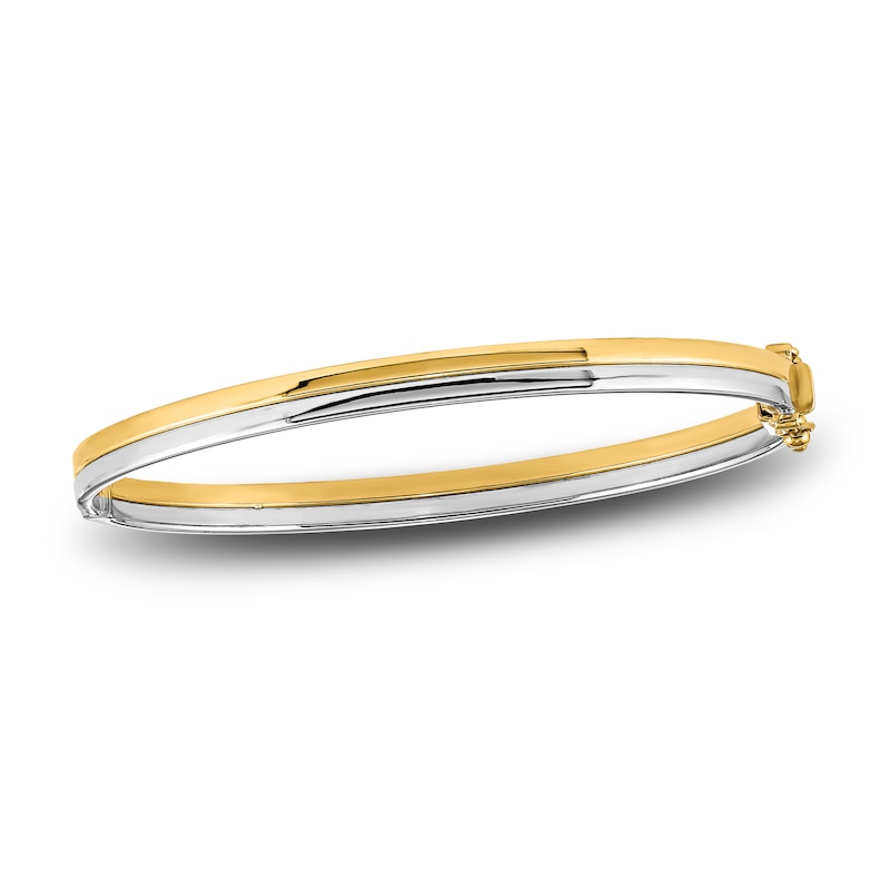 Main Image 1 of High-Polish Bangle Bracelet 14K Yellow Gold 7.25"