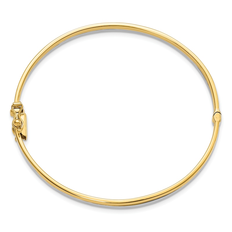 Main Image 2 of High-Polish Bangle Bracelet 14K Yellow Gold 7.25"