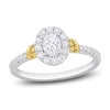 Thumbnail Image 1 of Y-Knot Diamond Ring 3/4 ct tw Oval/Round 14K Two-Tone Gold