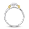 Thumbnail Image 3 of Y-Knot Diamond Ring 3/4 ct tw Oval/Round 14K Two-Tone Gold