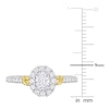 Thumbnail Image 4 of Y-Knot Diamond Ring 3/4 ct tw Oval/Round 14K Two-Tone Gold
