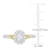 Thumbnail Image 3 of Y-Knot Diamond Ring 3/4 ct tw Oval/Round 14K Two-Tone Gold