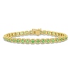 Thumbnail Image 1 of Natural Tsavorite Garnet Tennis Bracelet 14K Yellow Gold 7"