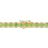 Thumbnail Image 2 of Natural Tsavorite Garnet Tennis Bracelet 14K Yellow Gold 7"