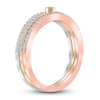 Thumbnail Image 1 of Diamond Stackable Ring 1/3 ct tw Round 14K Tri-Tone Gold