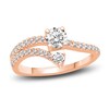 Thumbnail Image 1 of Diamond 2-Stone Ring 5/8 ct tw Round 14K Rose Gold
