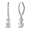Thumbnail Image 2 of Lab-Grown Diamond 2-Stone Earrings 1-1/2 ct tw Round 14K White Gold