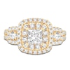 Thumbnail Image 3 of Diamond 3-Stone Engagement Ring 1-1/2 ct tw Princess/ Round 14K Yellow Gold