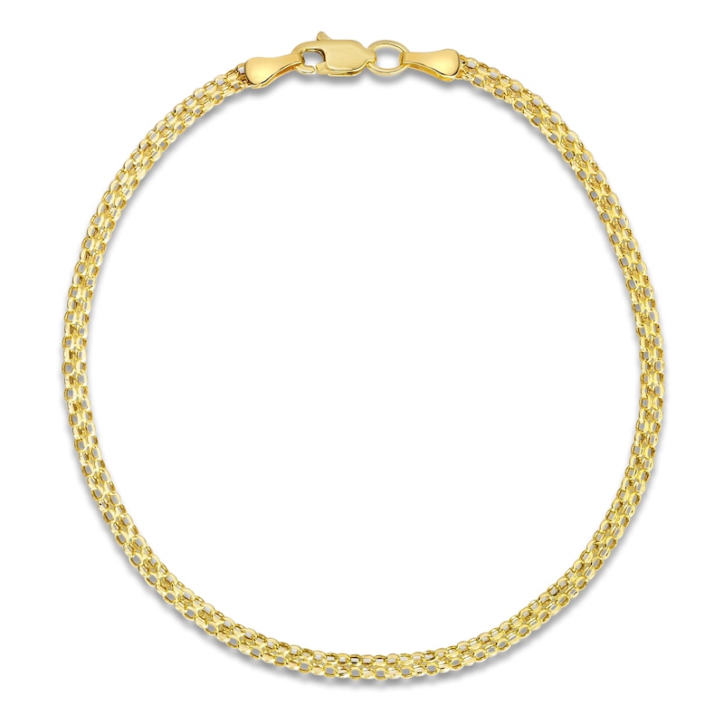 Main Image 1 of Hollow Bismark Chain Bracelet 14K Yellow Gold 7.25" 2.45mm