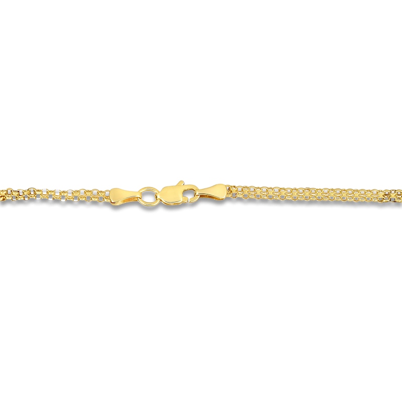 Main Image 2 of Hollow Bismark Chain Bracelet 14K Yellow Gold 7.25" 2.45mm
