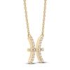 Thumbnail Image 2 of Diamond Pisces Necklace 1/10 ct tw Round 14K Yellow Gold 16.75"