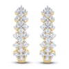 Thumbnail Image 2 of Diamond Hoop Earrings 1/3 ct tw Round 14K Yellow Gold