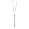 Thumbnail Image 2 of Natural Blue Sapphire & Diamond Y Necklace 1/8 ct tw 14K White Gold