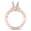 Thumbnail Image 2 of Diamond Engagement Ring Setting 1/2 ct tw Round 14K Rose Gold