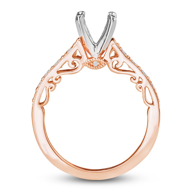 Main Image 2 of Diamond Engagement Ring Setting 1/2 ct tw Round 14K Rose Gold