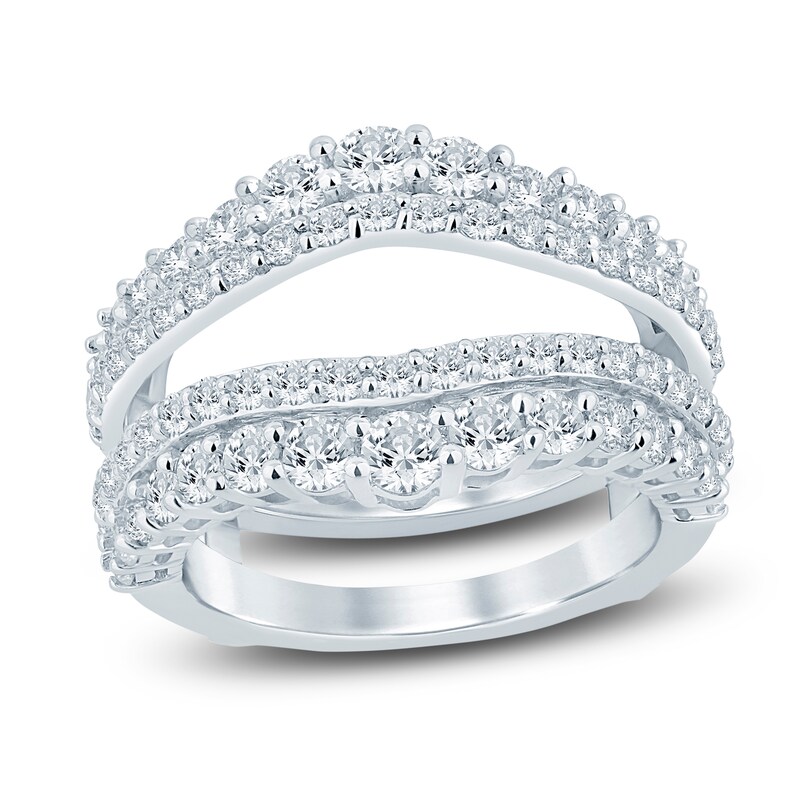 Main Image 1 of Diamond Anniversary Enhancer Band 2 ct tw Round 14K White Gold