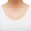Thumbnail Image 4 of Diamond Bezel Tennis Necklace 3 ct tw 14K White Gold