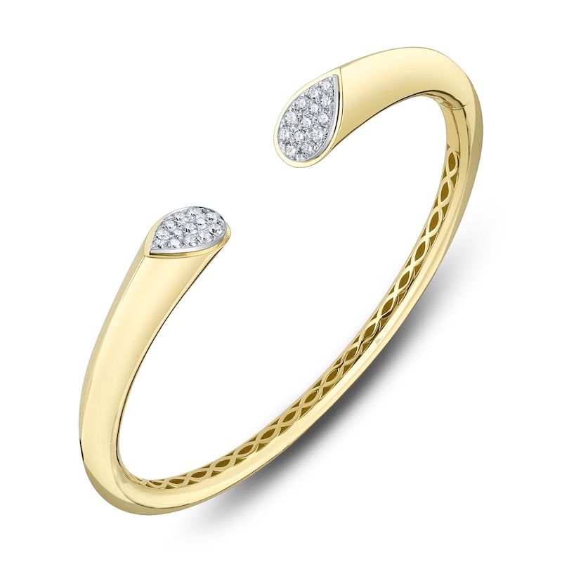 Main Image 2 of Shy Creation Diamond Cuff Bracelet 1/2 ct tw 14K Yellow Gold SC22009370ZS