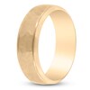 Thumbnail Image 2 of Hammered Beveled Wedding Band 14K Yellow Gold 7mm