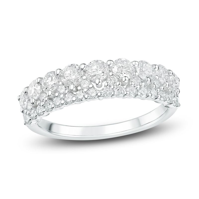 Diamond Multi-Row Anniversary Band 1-1/4 ct tw 14K White Gold