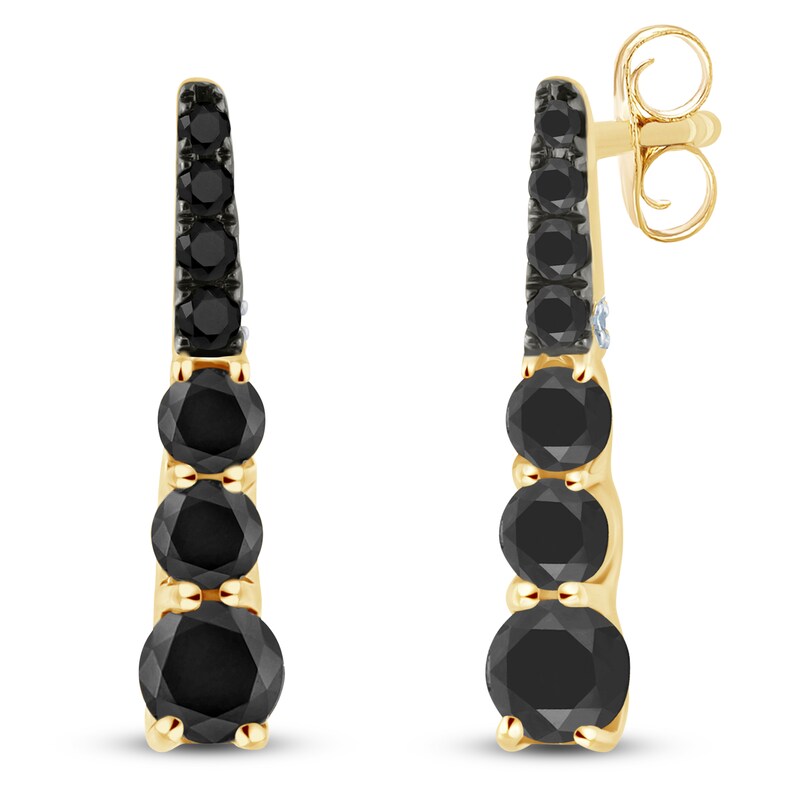 Main Image 2 of Pnina Tornai Black Diamond Earrings 3/4 ct tw 14K Yellow Gold