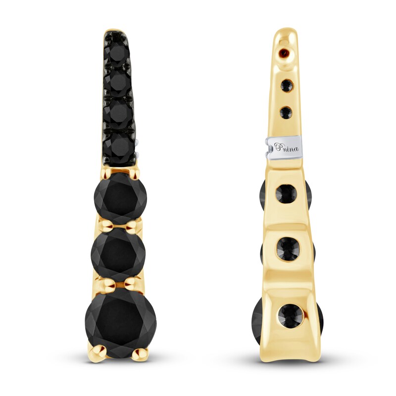 Main Image 3 of Pnina Tornai Black Diamond Earrings 3/4 ct tw 14K Yellow Gold