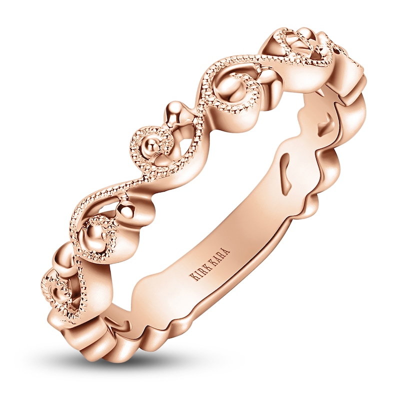 Main Image 2 of Kirk Kara Lace Milgrain Wedding Band 18K Rose Gold
