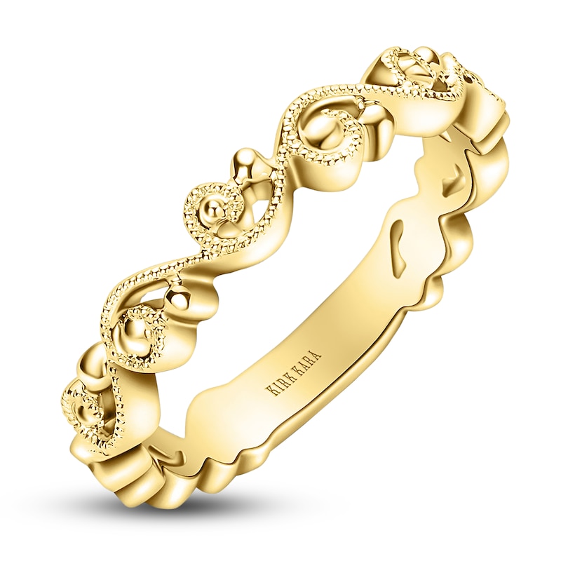 Main Image 2 of Kirk Kara Lace Milgrain Wedding Band 18K Yellow Gold