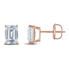 Thumbnail Image 1 of Emerald-Cut Lab-Grown Diamond Solitaire Stud Earrings 1 ct tw 14K Rose Gold (F/SI2)