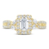 Thumbnail Image 3 of Pnina Tornai Emerald-Cut Diamond Halo Engagement Ring 1 ct tw 14K Yellow Gold