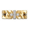 Thumbnail Image 2 of 1933 by Esquire Diamond Cross & Chain Link Ring 1/6 ct tw 14K Yellow Gold-Plated Sterling Silver