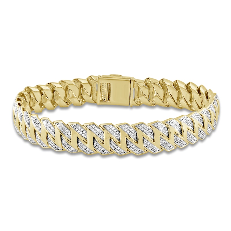Main Image 1 of Men's Diamond Bracelet 2 ct tw 10K Yellow Gold 8.25"