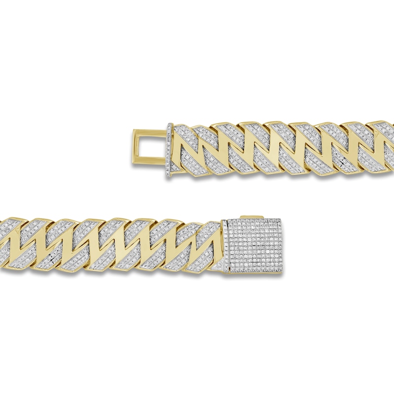 Main Image 2 of Men's Diamond Bracelet 2 ct tw 10K Yellow Gold 8.25"