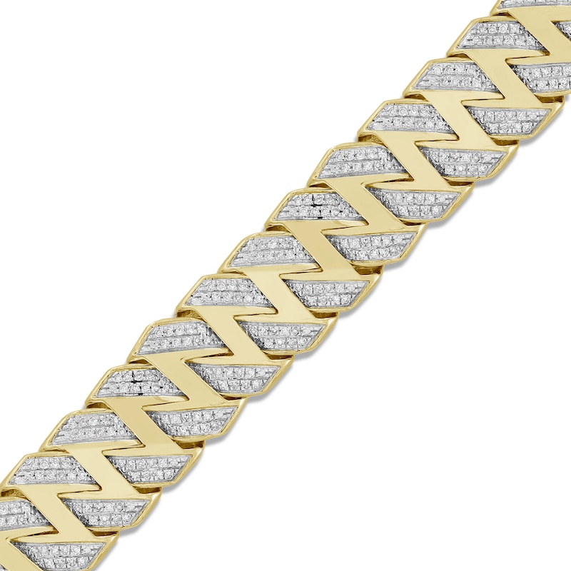 Main Image 3 of Men's Diamond Bracelet 2 ct tw 10K Yellow Gold 8.25"