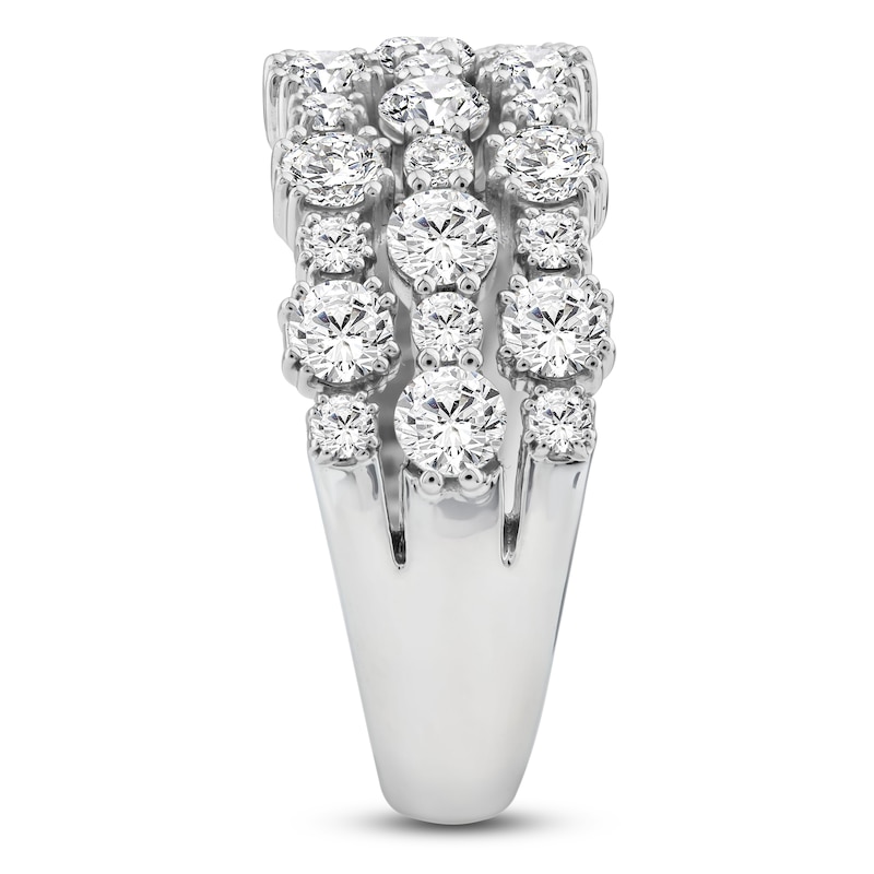 Diamond Three-Row Fashion Ring 2 ct tw 14K White Gold